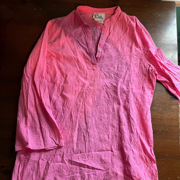 Lilly Pulitzer Pink Tunic Blouse Size S/M - Picture 1 of 5